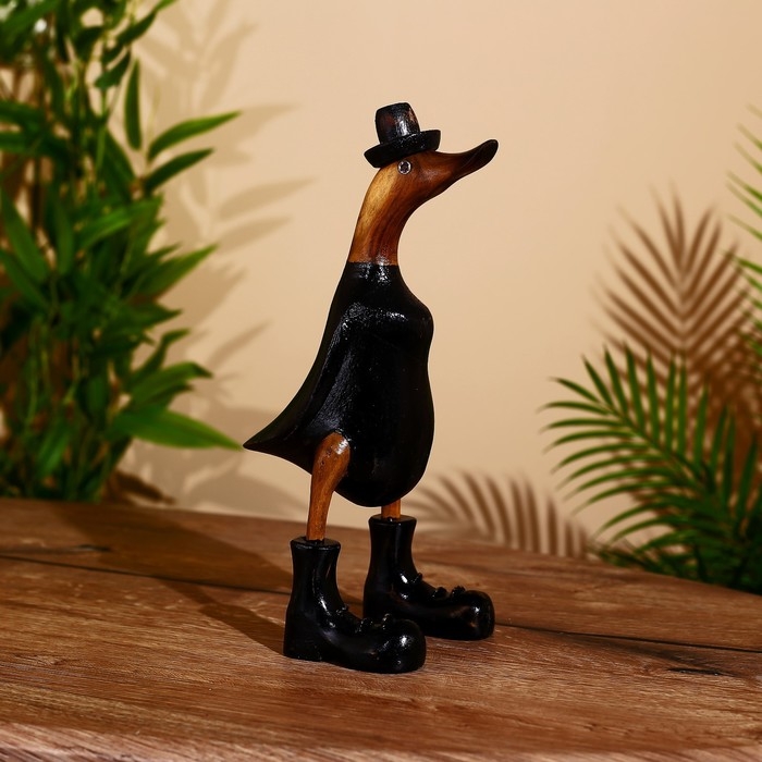 Сувенир "Утка в чёрном" дерево 27 см