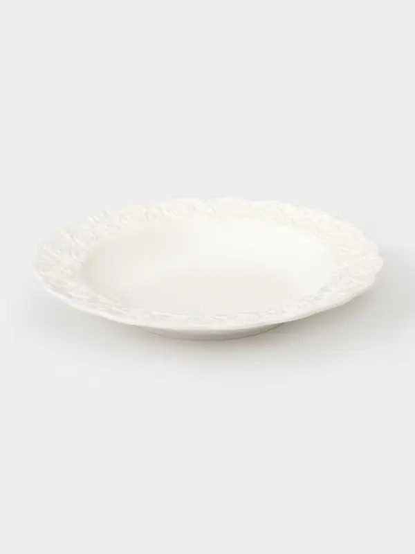 Тарелка глубокая Garden rose, d=24 см, 630 мл, фарфор, белая