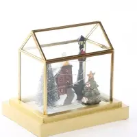 Фигура с подсветкой &laquo;Новогодняя ёлка на площади&raquo;, 19.5&times;14.5&times;17.8 см, стекло