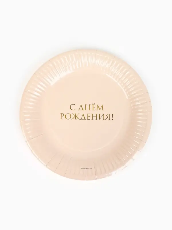 Набор тарелок бумажных &laquo;С Днём рождения&raquo; для девочки, 6 шт.