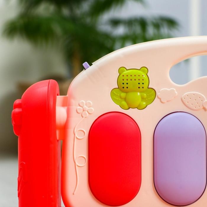 Развивающий коврик «Игра малыша», с пианино, круглый, розовый Развивающий коврик «Игра малыша», с пианино, круглый, розовый