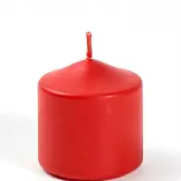 Свеча столбик, набор 4 шт., 7&times;7.5 см, красный