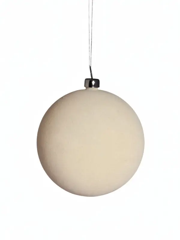 Ёлочные шары набор 6 шт. &laquo;Бархатный зной&raquo; грани блеск, d=8 см, молочные