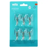 Крючки самоклеящиеся тм VETTA, PS, металл, прозрачные, 6шт