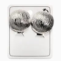 Клипсы "Винтаж" круг, цвет серебро Клипсы "Винтаж" круг, цвет серебро