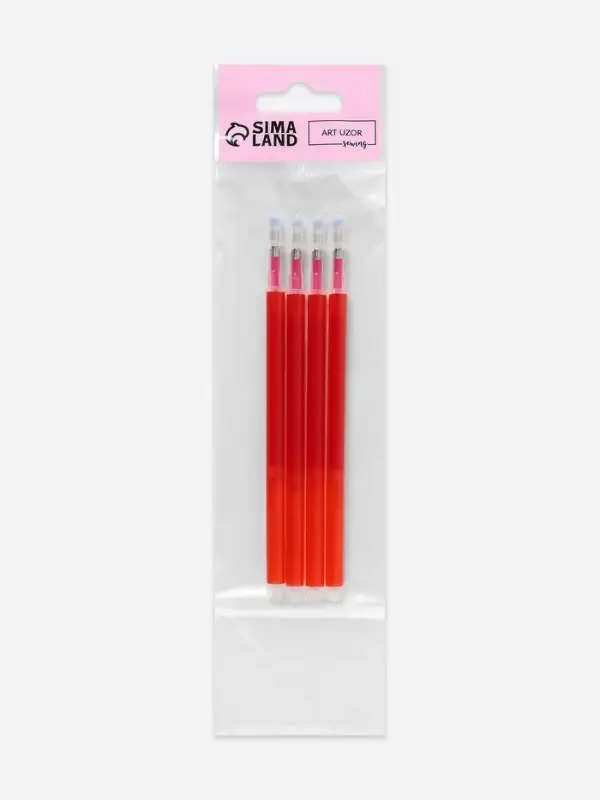 Набор стержней, термоисчезающие, 4 шт., красный