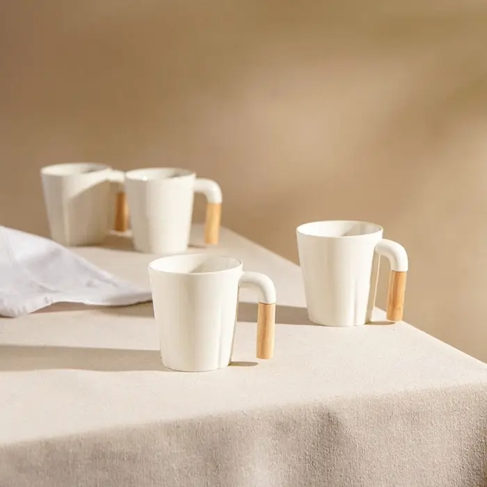 Набор кружек SL Home &laquo;Тренто&raquo;, 250 мл, 4 шт., фарфор, белый