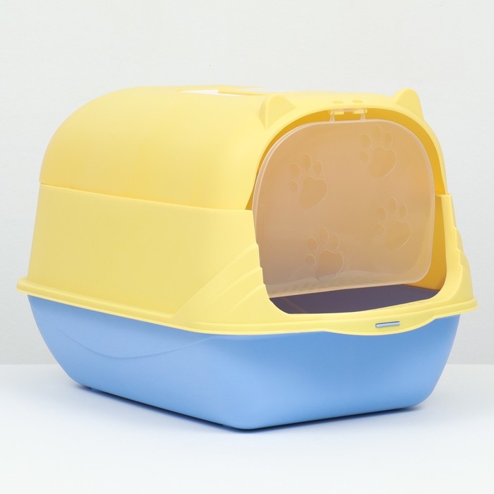 Туалет-домик 36 х 37 х 51 см, бело-синий