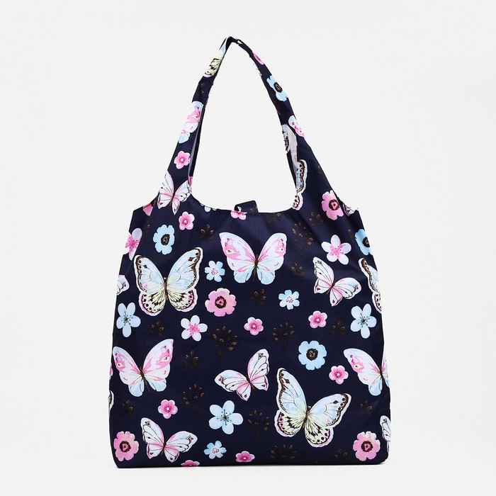 Сумка хозяйственная на кнопке, цвет синий Сумка хозяйственная на кнопке, цвет синий