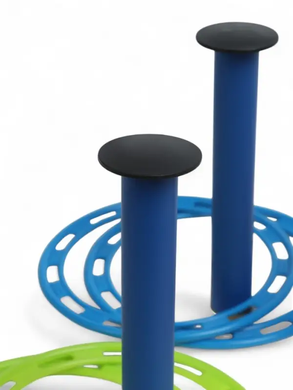 Кольцеброс уличный, 3 стойки, 6 колец, МИКС