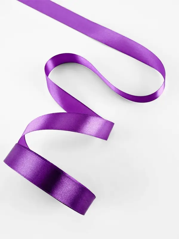 Лента атласная, 20 мм, 23±1 м, тёмно-фиолетовая Лента атласная, 20 мм, 23±1 м, тёмно-фиолетовая