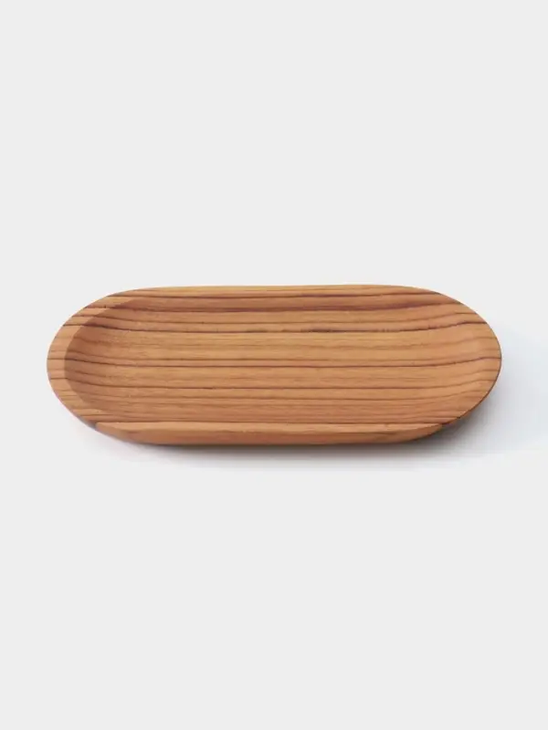Блюдо, 20&times;10&times;2 см, тиковое дерево