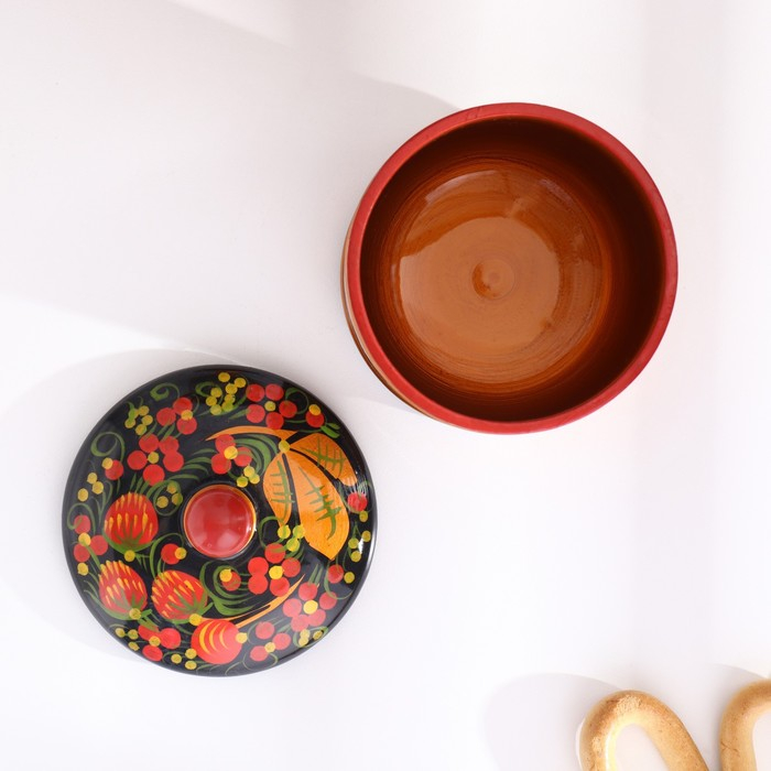 Кадочка «Земляничка», средняя, 8,5×15 см, хохлома Кадочка «Земляничка», средняя, 8,5×15 см, хохлома