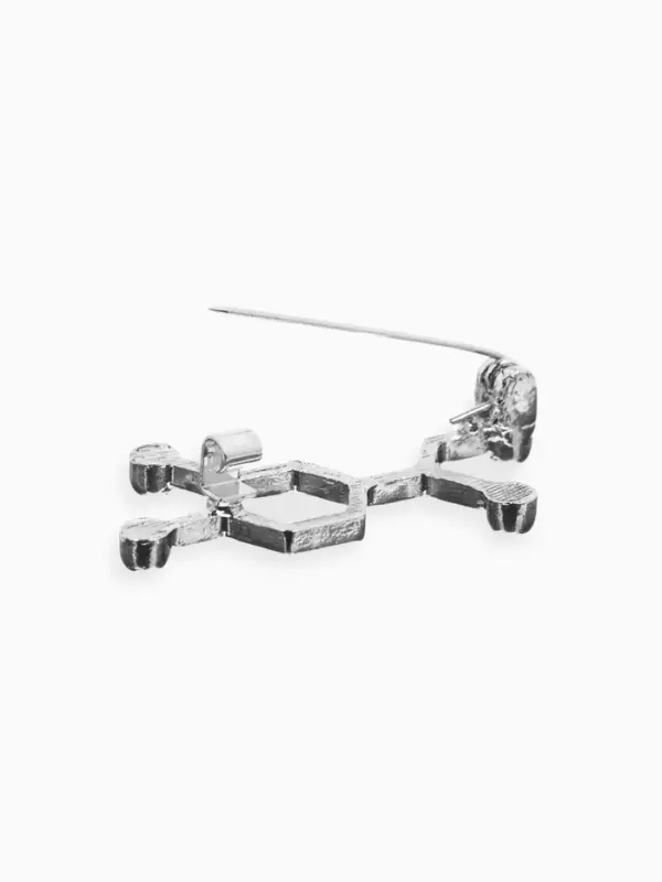 Брошь &laquo;Молекула&raquo;, цвет серебро