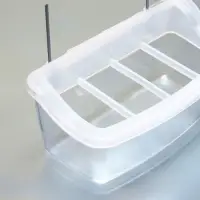 Кормушка для птиц, 11.7&times;6.3&times;5.5 см, внутренняя, с разделителем, пластик, прозрачная