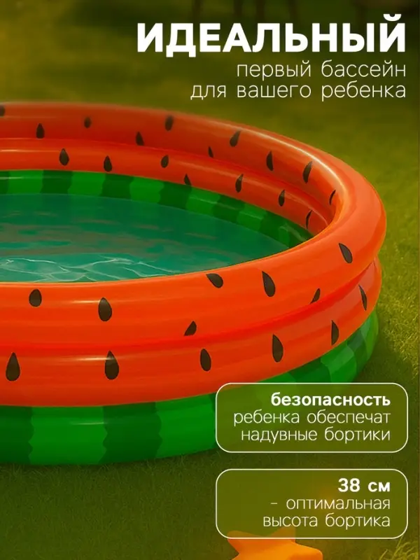 Бассейн надувной &laquo;Арбуз&raquo;, 168&times;38 см, от 2 лет, 58448NP INTEX