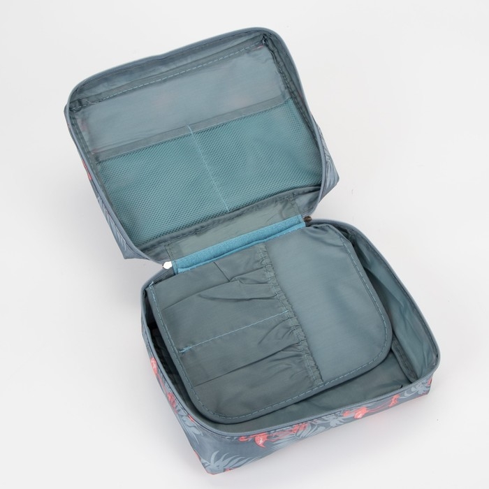 Косметичка на молнии, цвет серо-голубой Косметичка на молнии, цвет серо-голубой