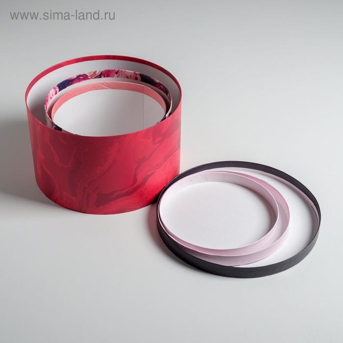 Набор коробок 3 в 1, упаковка подарочная, «Цветы», 18 х 18 х 13‒25 х 25 х 15 см