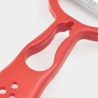 Овощечистка двухсторонняя Libra Plast &laquo;Скраб&raquo;, 18 см, красная