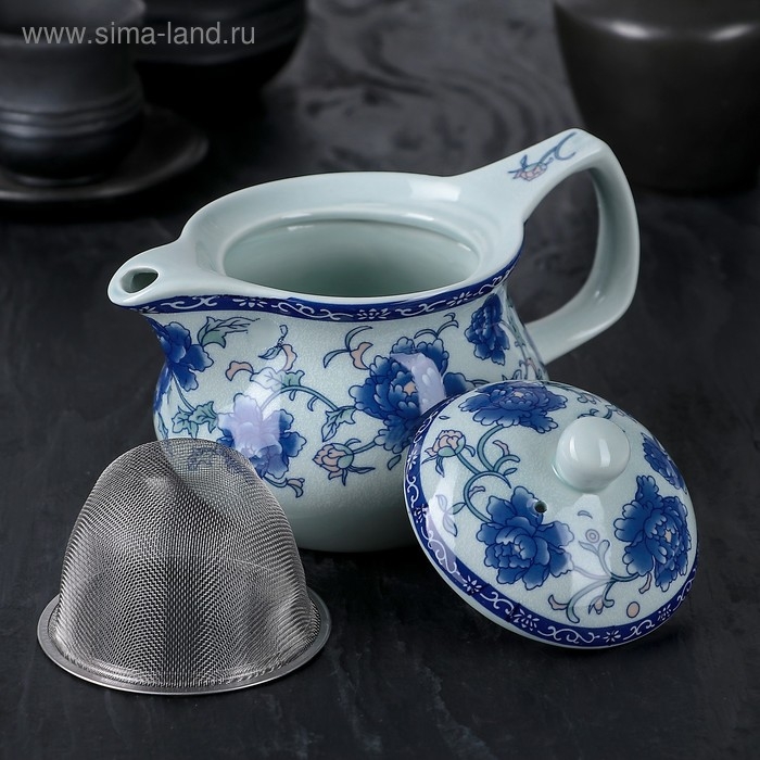 Чайник керамический заварочный с металлическим ситом «Цветение роз», 350 мл Чайник керамический заварочный с металлическим ситом «Цветение роз», 350 мл