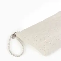 Косметичка дор Цветок 22*6*16, отд на молнии, молочный