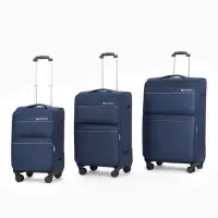 Чемодан на колёсах TEXTURA, кодовый замок, с увеличением, 36&times;25&times;58 см, 20", синий