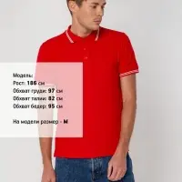 Рубашка поло Virma Stripes, красная, размер S