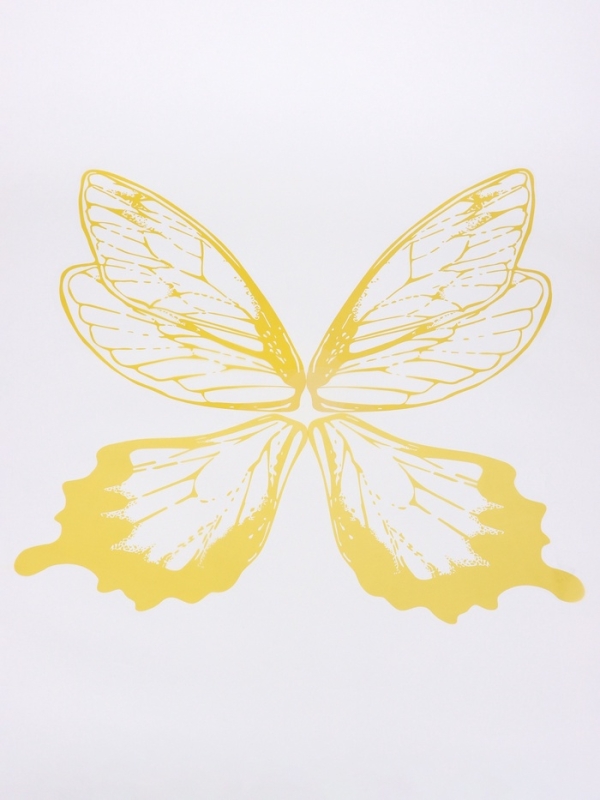 Декор флористический для букетов,  Декор флористический для букетов, "Крылья бабочки", золотая, 50х56 см