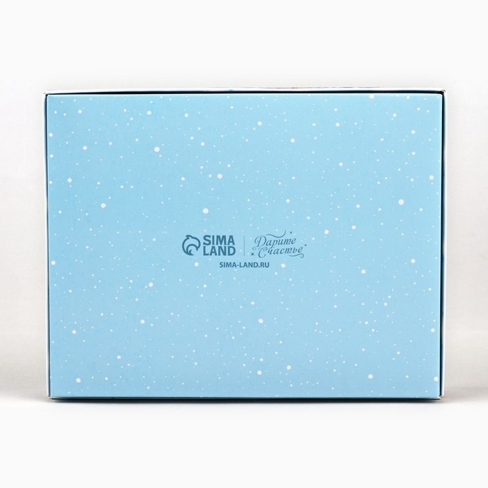 Коробка складная под 12 конфет «Снежный городок», 14.4 х 18.4 х 3.8 см, Новый год