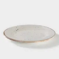 Тарелка Хорекс Punto bianca, d=24 см, фарфор, белая