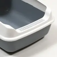 Лоток для кошек, 50.5&times;39&times;23 с, без сетки, пластик, серый