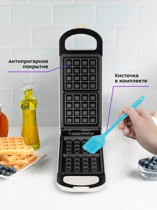 Вафельница электрическая для выпечки вафель КТ-1690 Вафельница электрическая для выпечки вафель КТ-1690