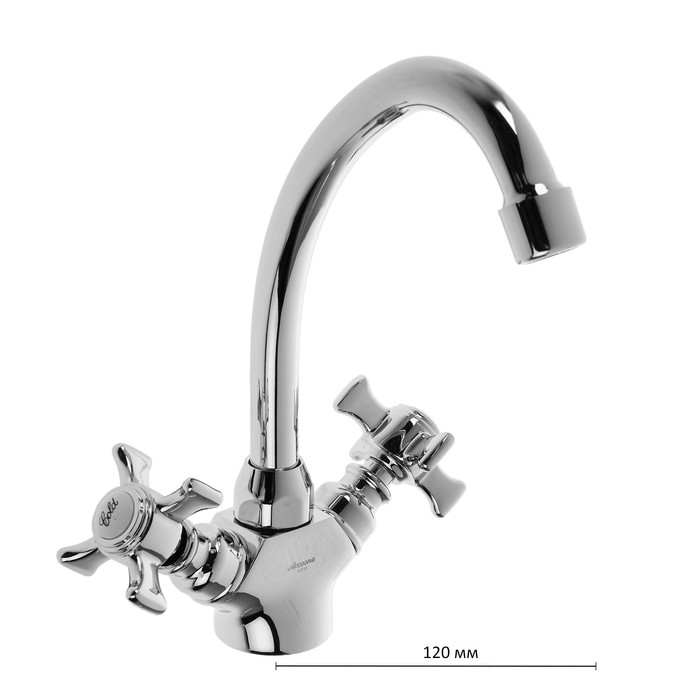 Cмеситель для кухни Accoona A5670, двухвентильный, латунь, хром Cмеситель для кухни Accoona A5670, двухвентильный, латунь, хром