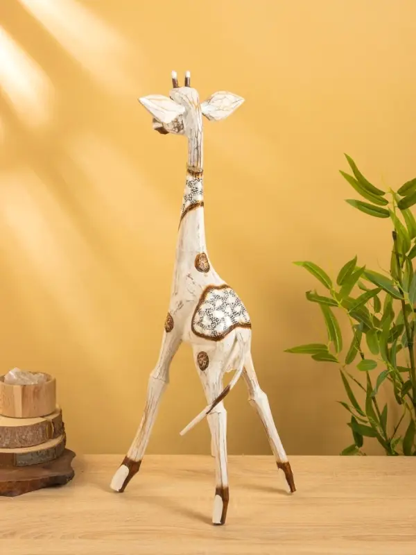 Сувенир "Жирафик" дерево 25х25х70 см, цв. белый