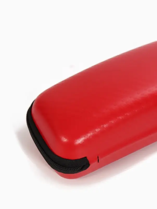 Футляр для очков на молнии, длина 16 см, цвет красный