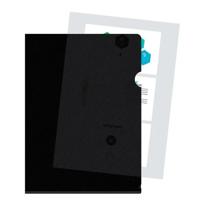 Папка уголок А4 180мкм, Calligrata DeLuxe, черный, непрозрачный, с тиснением Папка уголок А4 180мкм, Calligrata DeLuxe, черный, непрозрачный, с тиснением