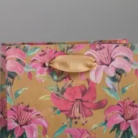 Пакет подарочный крафтовый, упаковка, &laquo;Цветы&raquo;, S 12 х 15 х 5.5 см