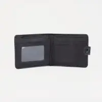 Портмоне мужское на кнопке, отдел для купюр, для карт, чёрное