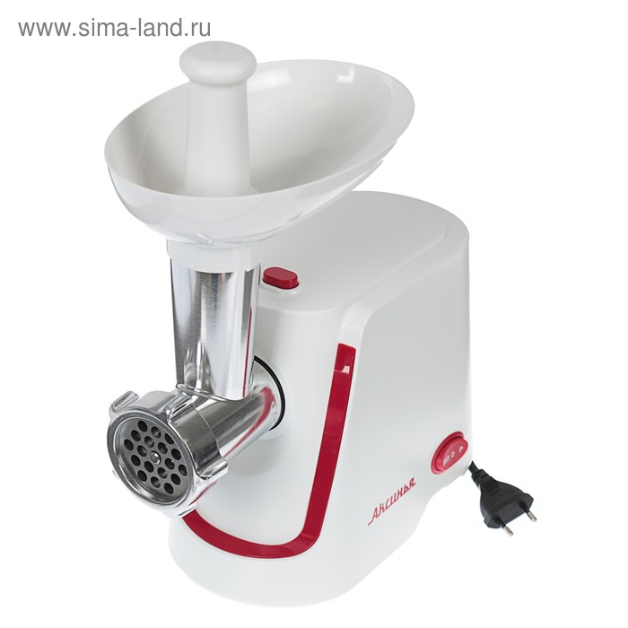 Мясорубка электрическая  Мясорубка электрическая "АКСИНЬЯ" КС-2000, 2000 Вт, реверс, 4 насадки, бело-красная