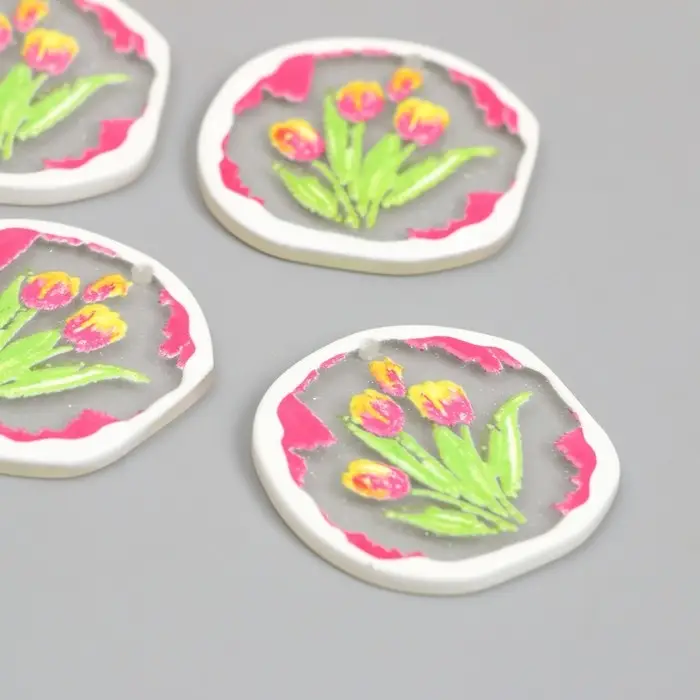 Декор для творчества акрил "Тюльпаны" 0,2х3х3,2 см