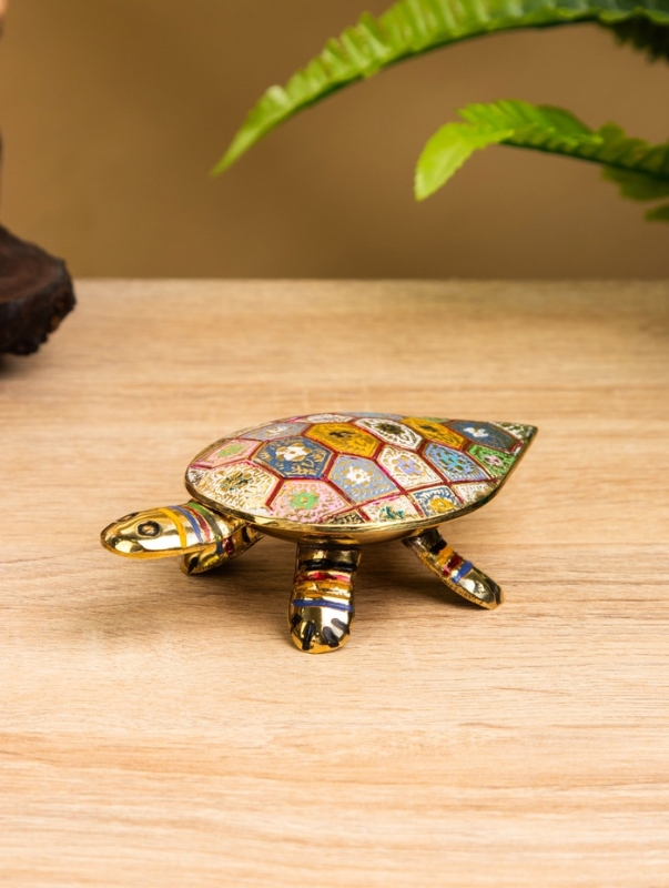 Сувенир-шкатулка Сувенир-шкатулка "Черепаха с узором" латунь 10х6х3 см