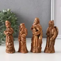 Фигуры "Славянские боги" набор 4 шт, высота от 10,5 до12,5 см, бронза