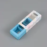 Коробка для 3 конфет &laquo;Снежинки&raquo;, 13.3&times;3.3&times;5.8 см
