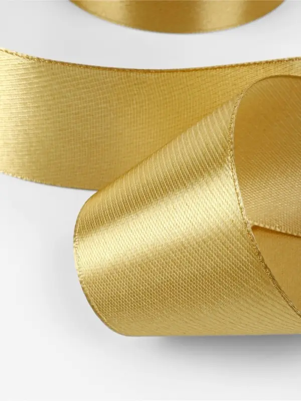 Лента атласная, 40 мм, 23&plusmn;1 м, цвет золотой №204