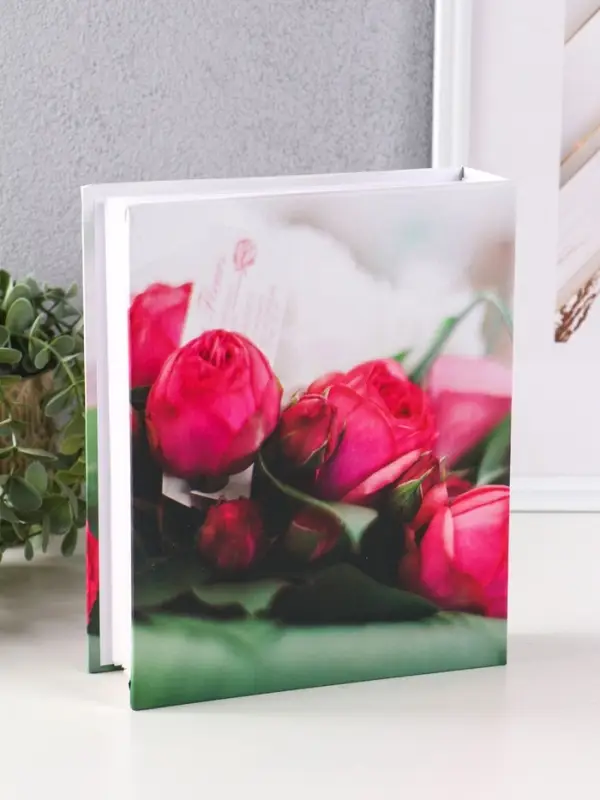 Фотоальбом 200 фото 10X15см, "Розы",  ПП карм.