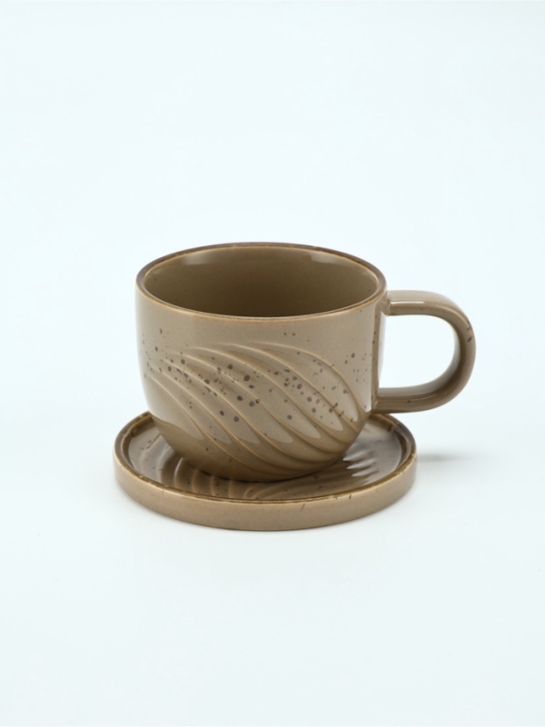 Чайная пара Dolce Ceramo. «Песчаный берег», 2 предмета: кружка 200 мл, блюдце d=10 см Чайная пара Dolce Ceramo. «Песчаный берег», 2 предмета: кружка 200 мл, блюдце d=10 см