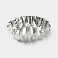 Форма для выпечки классическая, d=16 см, h=4.1 см, низкая, жесть, серебристая