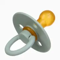 Соски-пустышки, от 3 мес., латекс, классические, в контейнере, набор из 2 шт., зелёный/серый, M&B