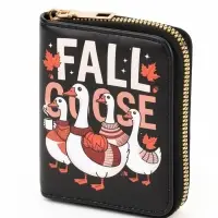 Кошелек дет 07-01-07 Гуси Fall Goose, 10,8*2,5*8,5 см, на молнии, черный