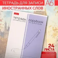 Тетрадь для записи иностранных слов Hatber &laquo;Пиши и запоминай&raquo;, А6, 24 листа, в линейку, на скрепке